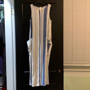 Mod ref straight linen apron dress- small